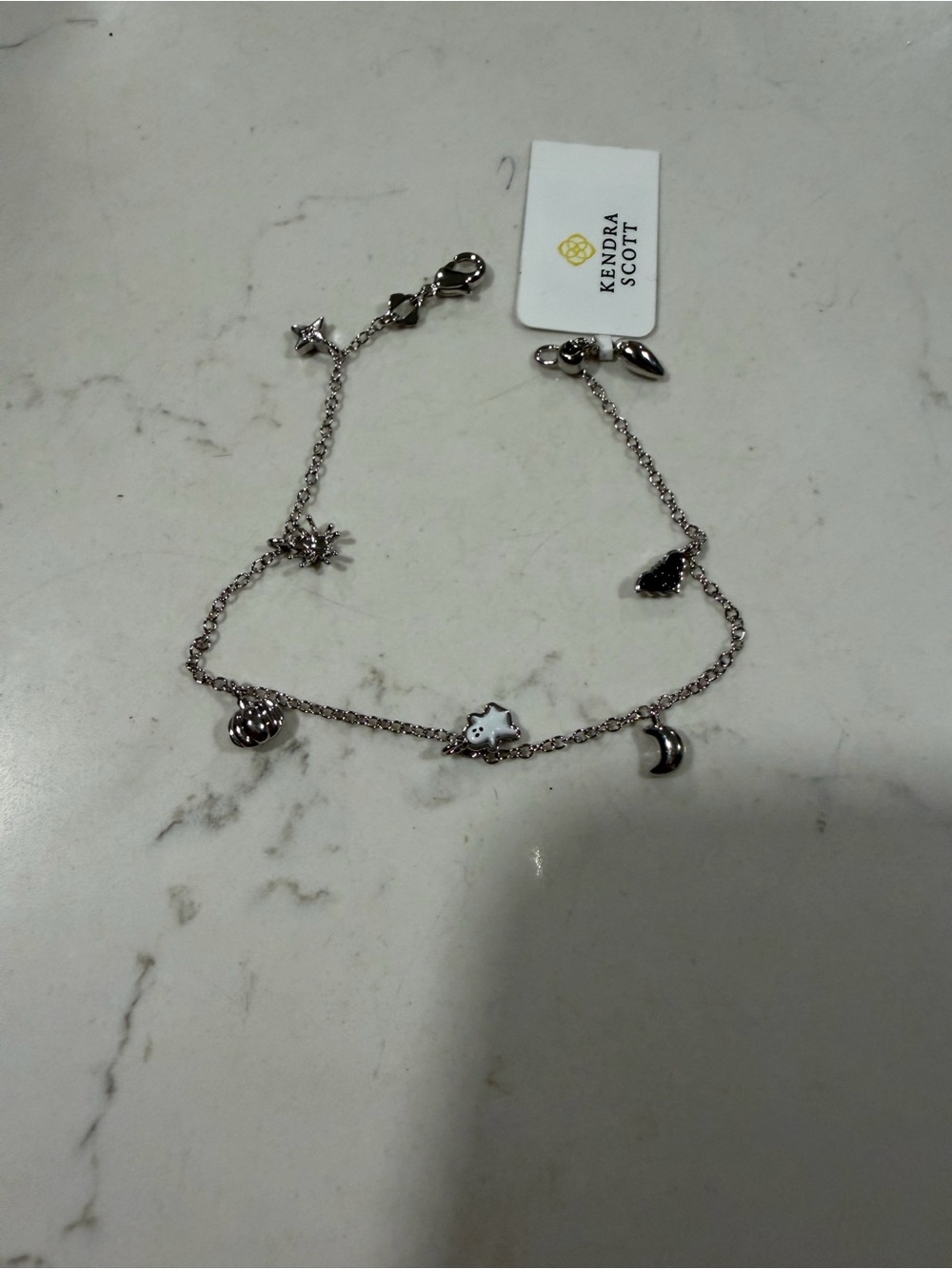 Kendra Scott Silver Charm Bracelet with Mixed Charms